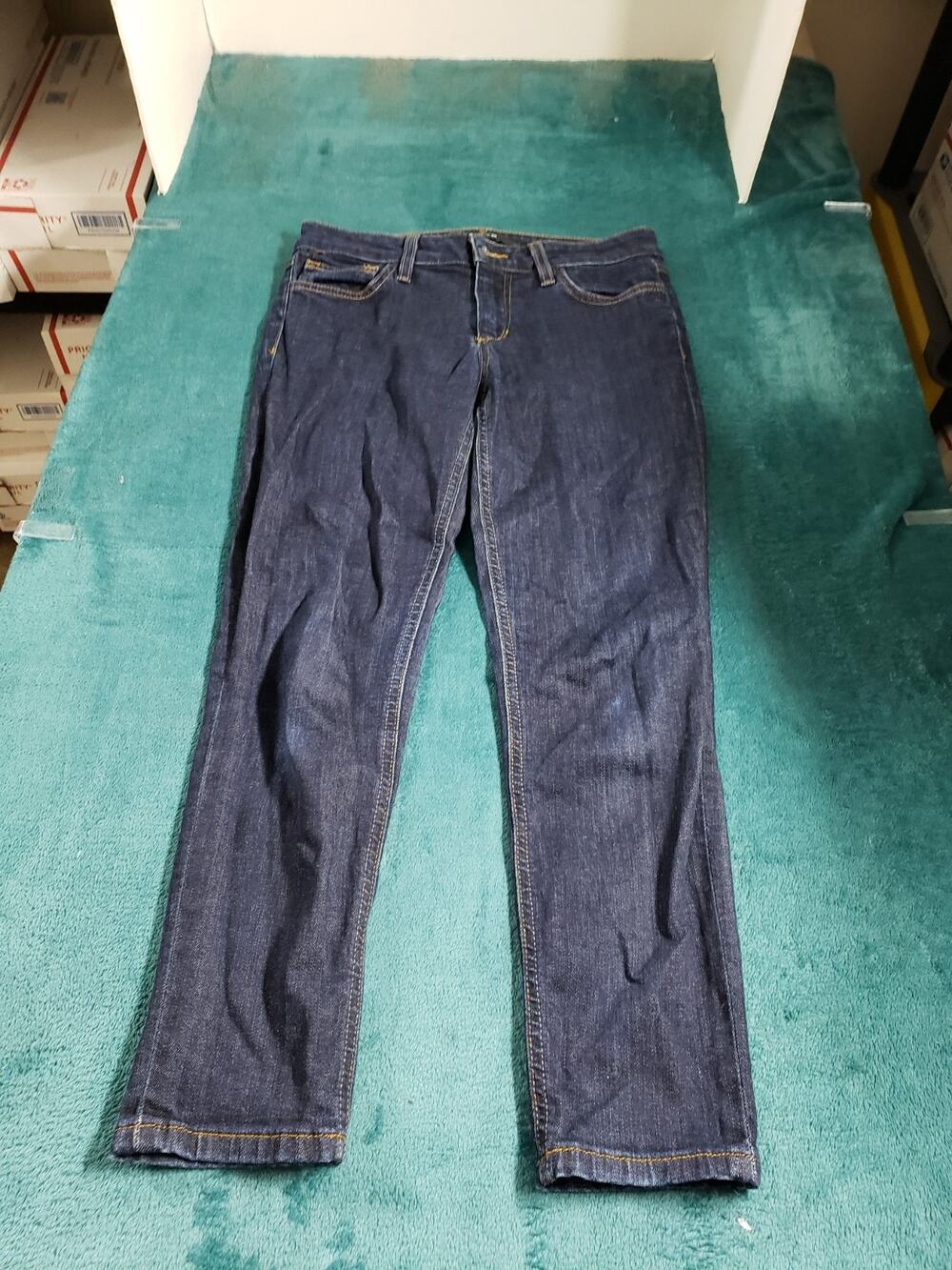 Joes Jeans Size 27 Womens Blue Pants Stretch Denim Mid Rise Cropped Ankle
